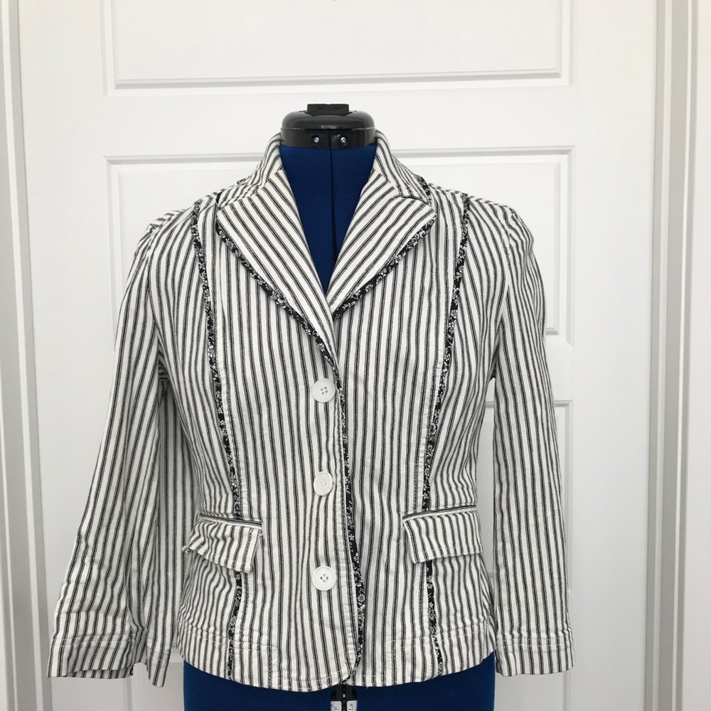 Loft Striped Blazer Sz 4